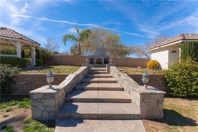 41149 Summitview Ln, Palmdale, CA 93551 - view of property's community featuring a gazebo and a fenced backyard