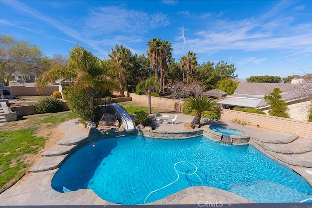 41149 Summitview Ln, Palmdale, CA 93551 - view of pool with a patio area and a pool with connected hot tub