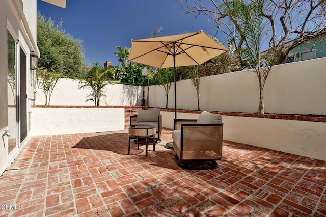 view of patio / terrace with a fenced backyard