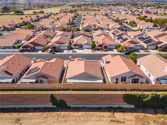 bird's eye view with a residential view