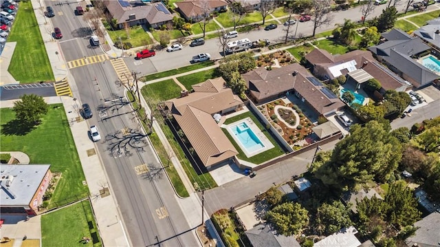 aerial view featuring a residential view