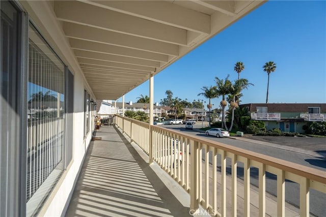 balcony with a residential view