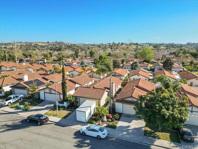 bird's eye view featuring a residential view