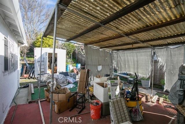 view of storage room