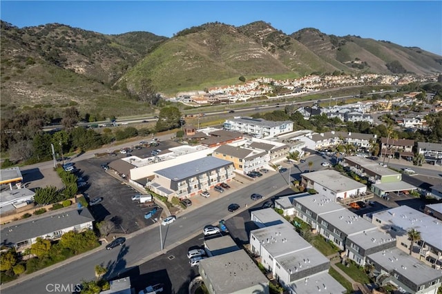 aerial view featuring a mountain view