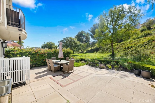 view of patio / terrace featuring outdoor dining space