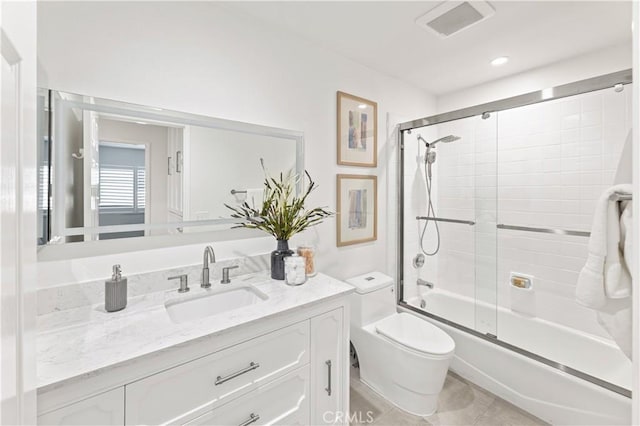 6 Baristo Unit 39, Irvine, CA 92612 - bathroom with vanity, toilet, and shower / bath combination with glass door