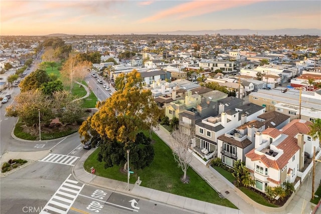 bird's eye view with a residential view