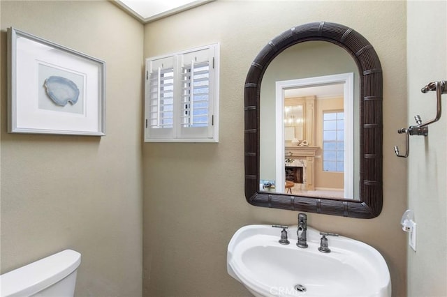 bathroom featuring a sink and toilet