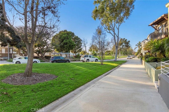 view of road with curbs