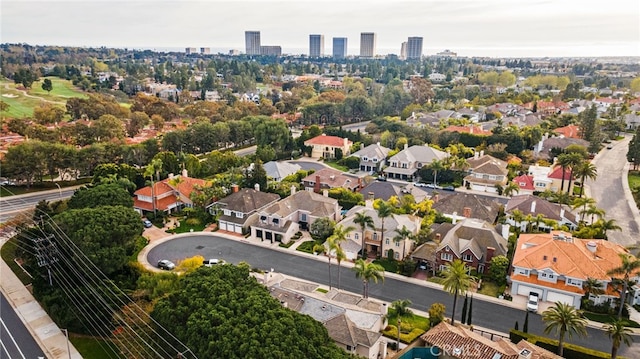 aerial view featuring a residential view