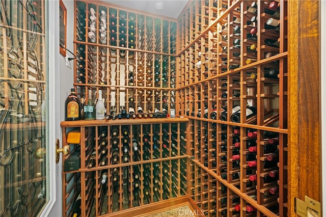 view of wine room