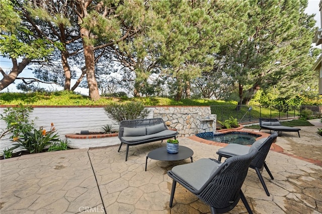 view of patio with fence