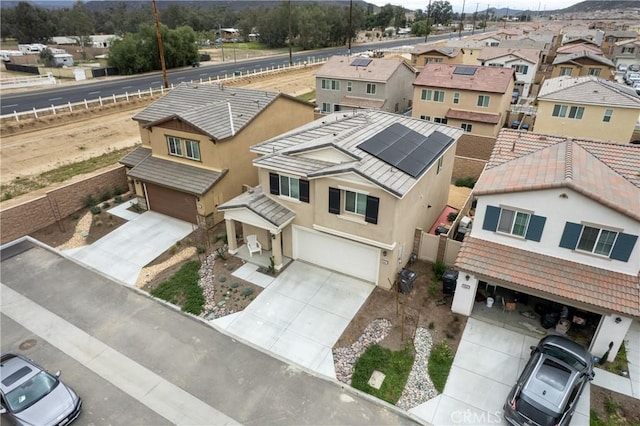 aerial view featuring a residential view