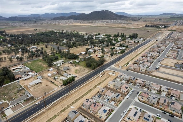 aerial view featuring a mountain view