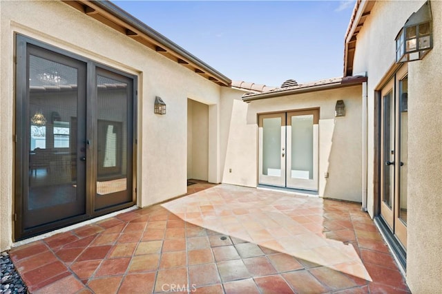 view of patio with french doors