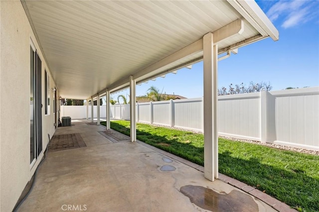 view of patio / terrace with a fenced backyard