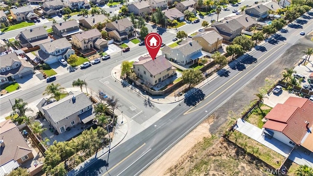 bird's eye view with a residential view