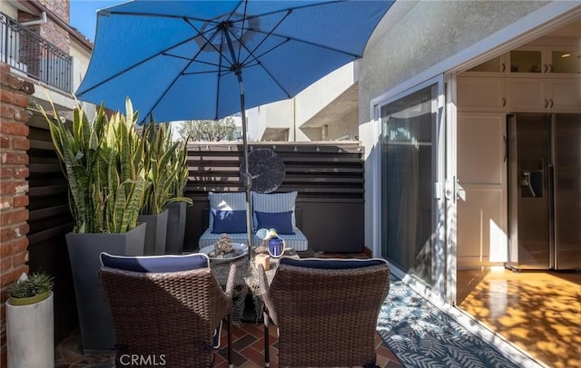 view of patio / terrace featuring an outdoor hangout area