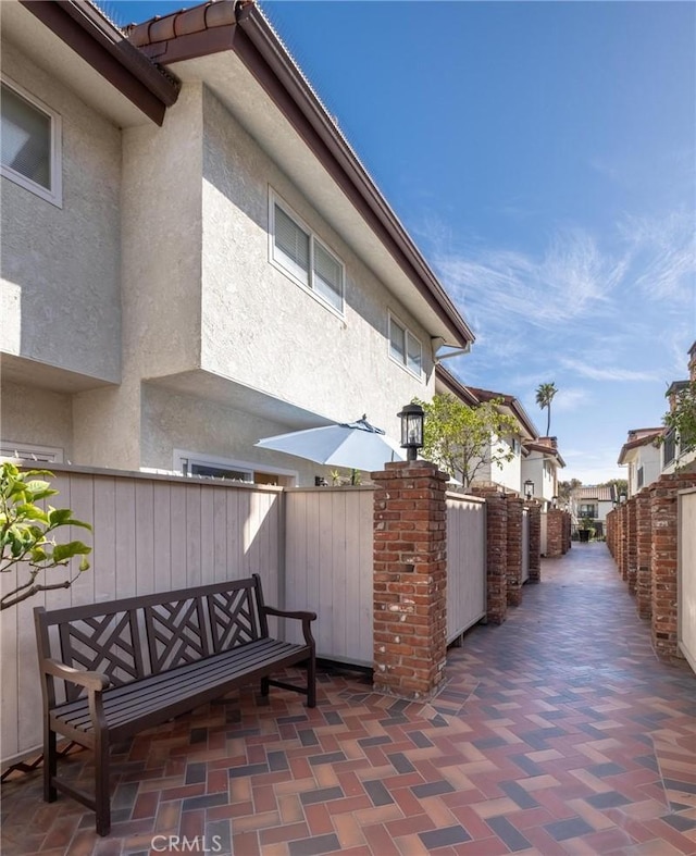 view of patio with fence