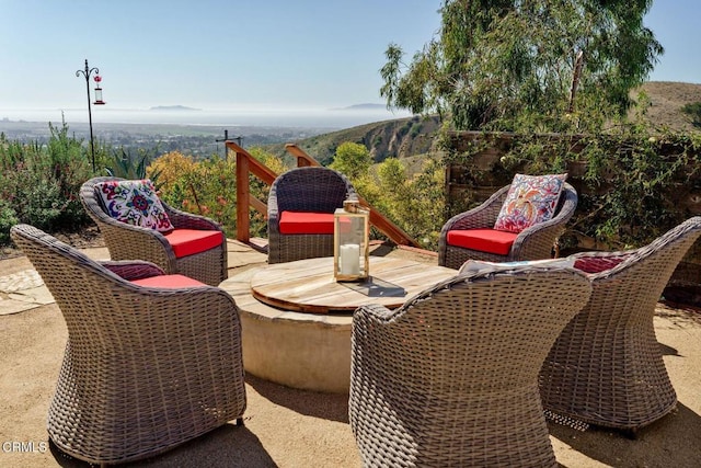 view of patio / terrace featuring an outdoor hangout area