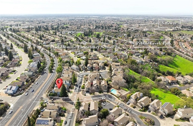 birds eye view of property featuring a residential view