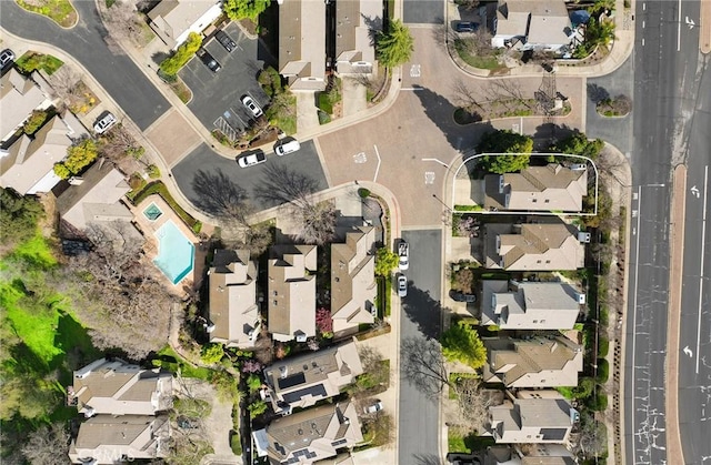 drone / aerial view with a residential view