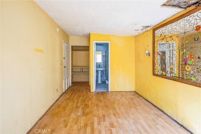 interior space featuring light wood-type flooring