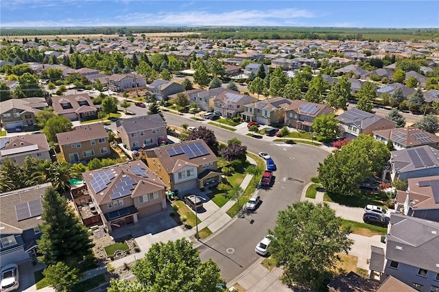 aerial view with a residential view