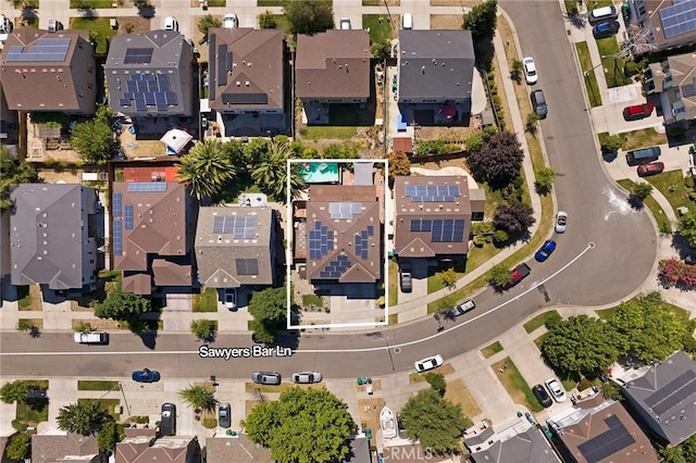 bird's eye view featuring a residential view