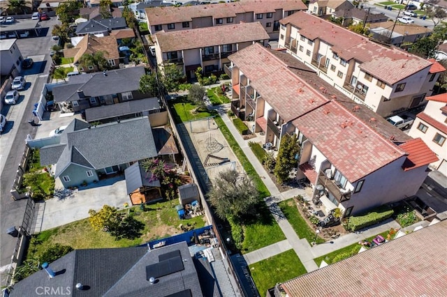 aerial view with a residential view