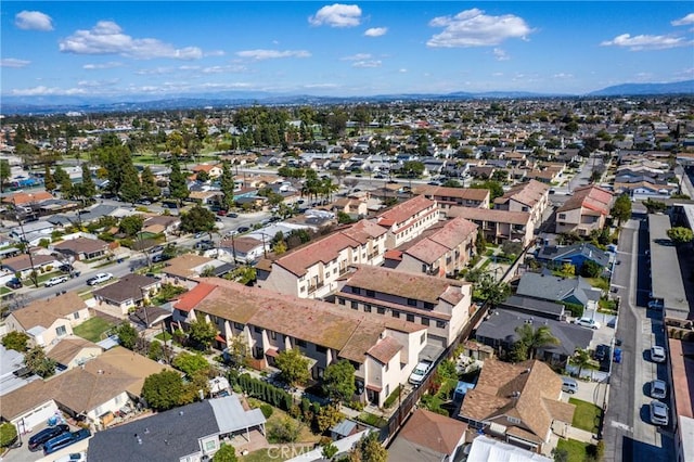 drone / aerial view with a residential view