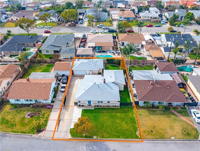 birds eye view of property featuring a residential view