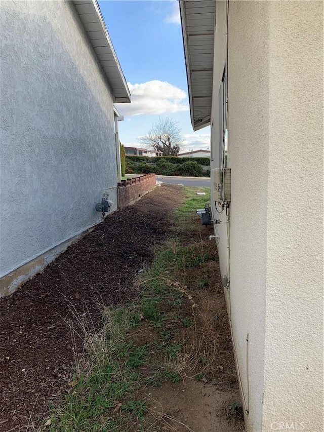 view of home's exterior featuring stucco siding