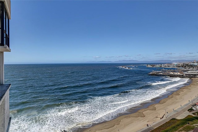 property view of water with a view of the beach