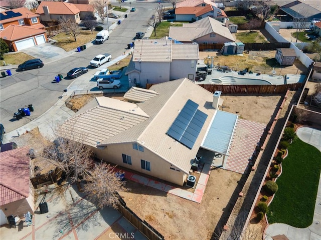 drone / aerial view featuring a residential view