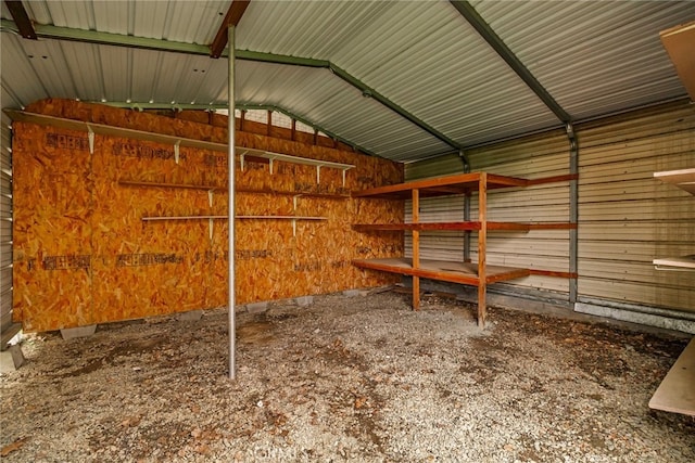 view of storage area