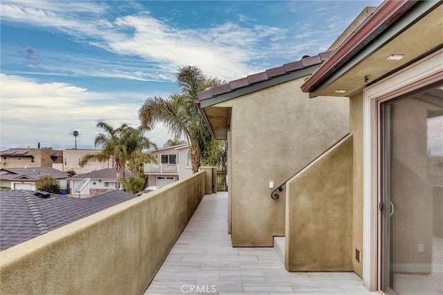 balcony with a residential view