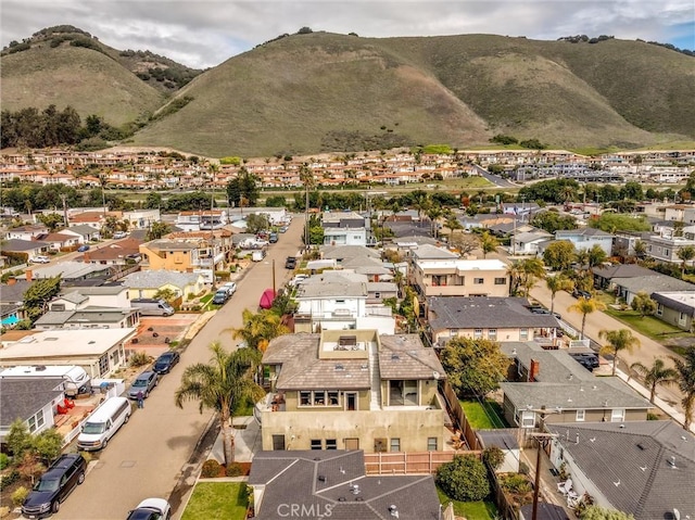birds eye view of property featuring a residential view and a mountain view