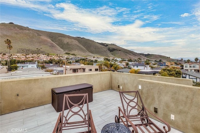 balcony with a mountain view