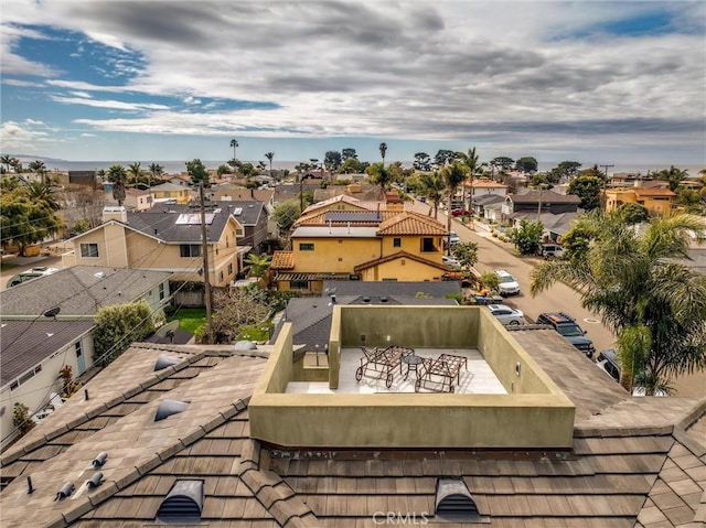 bird's eye view with a residential view