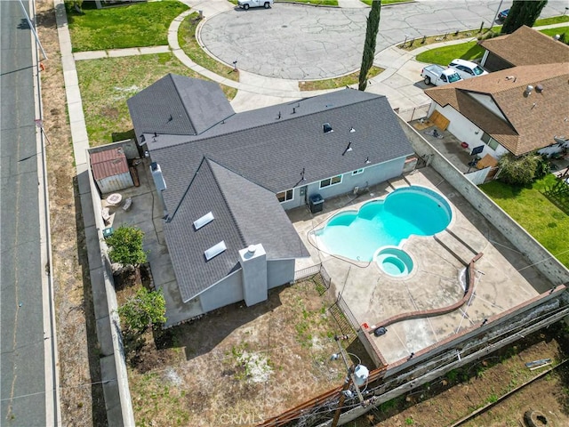 birds eye view of property