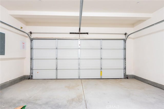 12990 Campbell Ct, Hesperia, CA 92344 - garage featuring electric panel and baseboards