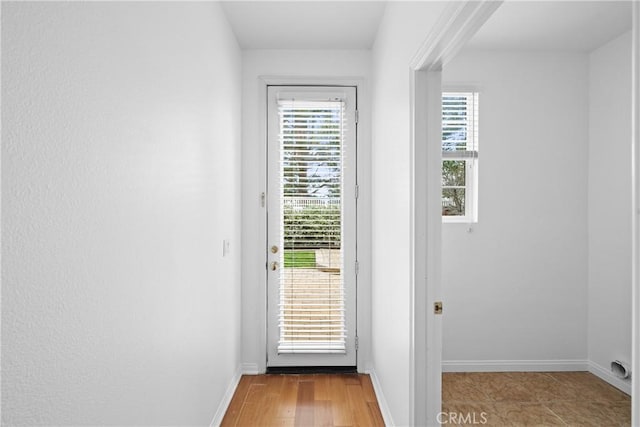 entryway with baseboards