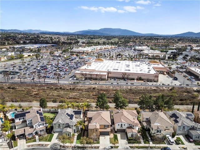 aerial view featuring a mountain view