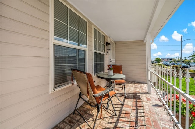 balcony with covered porch