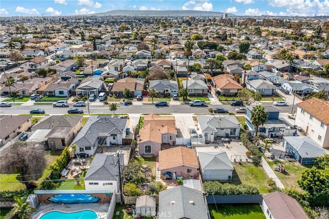 bird's eye view with a residential view