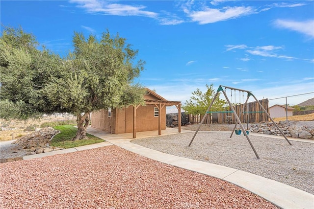 community playground featuring fence