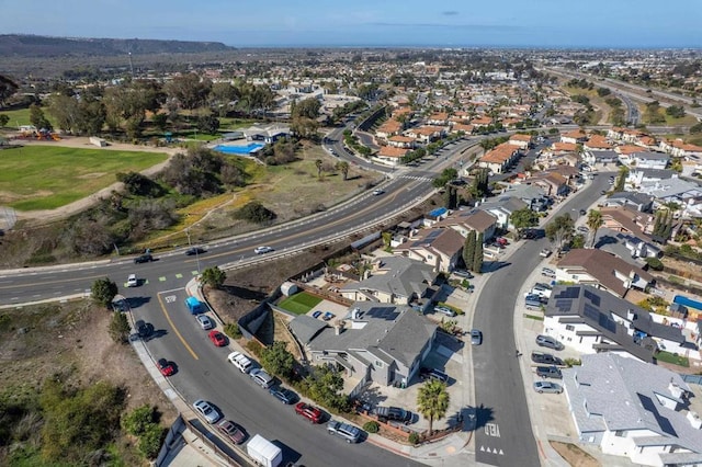 aerial view featuring a residential view