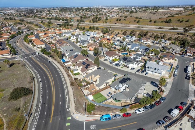 bird's eye view with a residential view